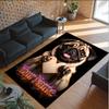 Pug Theme Crystal Velvet Floor Rug Personalized Custom Name Text Warm Carpet Home Decoration