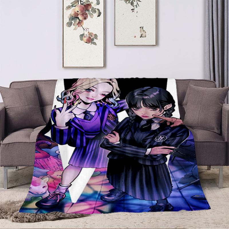 1PC Wednesday blanket, all-season lightweight home office outdoor nap multifunctional blanket, Christmas gifts