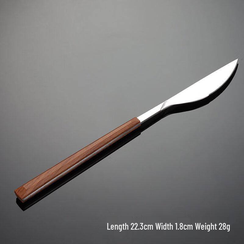 

Qianxing 430 Stainless Steel Imitation Wood Handle Dinner Cutlery