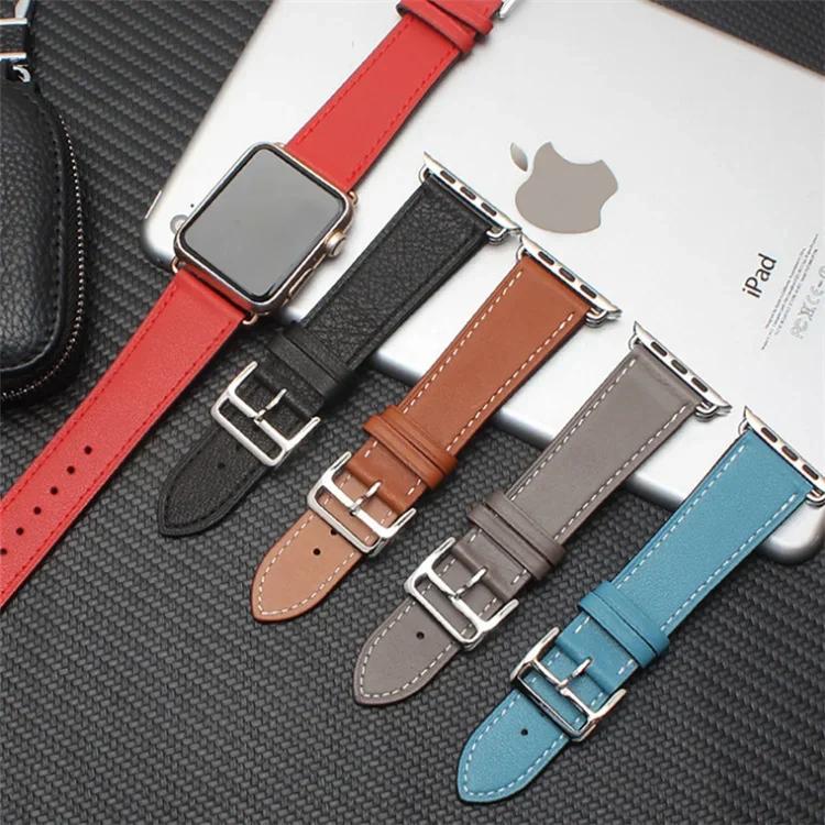 Genuine Leather Bracelet Strap For Apple Watch Band 45mm 49mm 41mm 44mm 42mm 46mm Leather Wristband iWatch Ultra 11 10 9 8 7 6 5