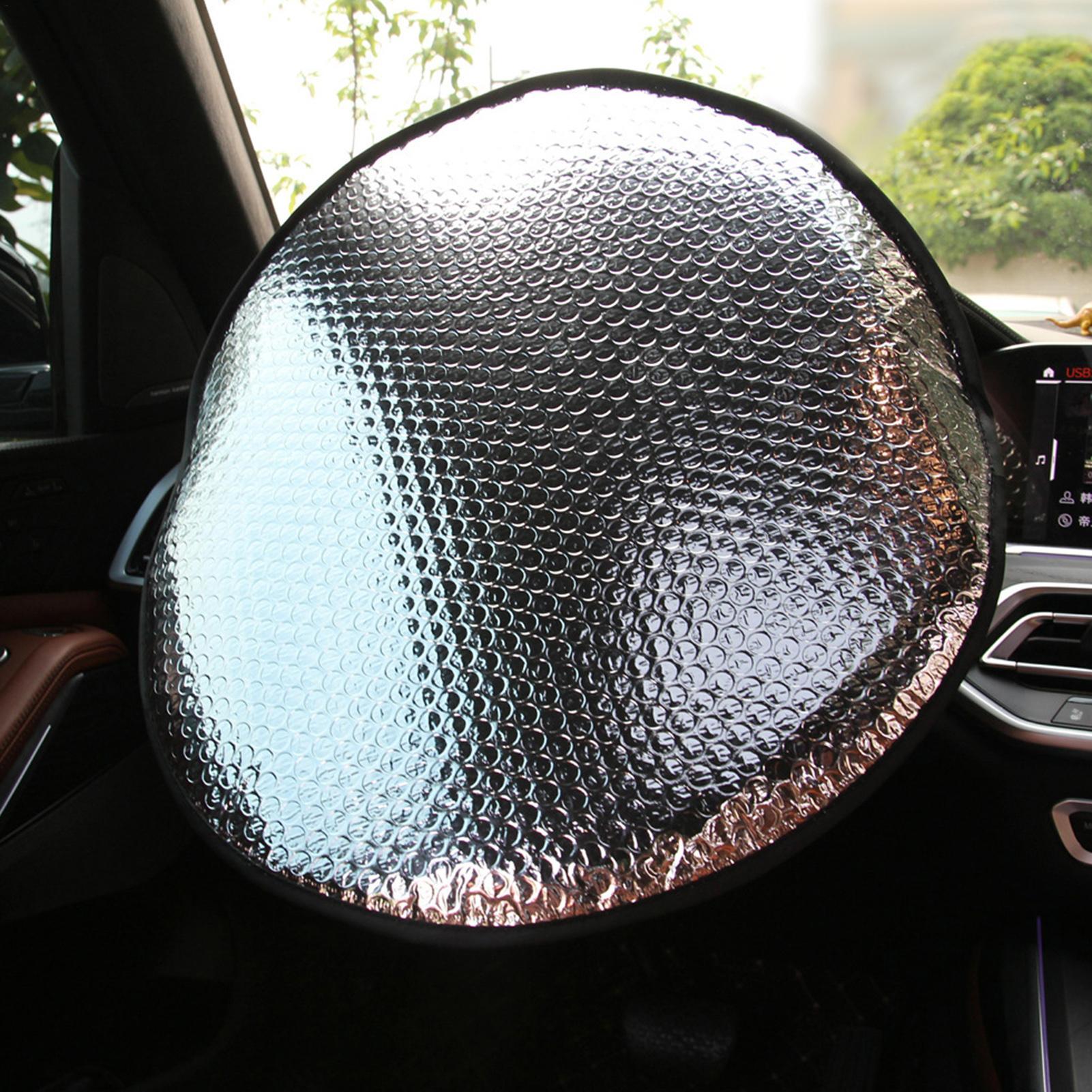 Automobile Steering Wheel Cover Steering Wheel Sun Shade Cover Aluminum Foil Car Steering Wheel Cover Sunshade Sun Protection CN