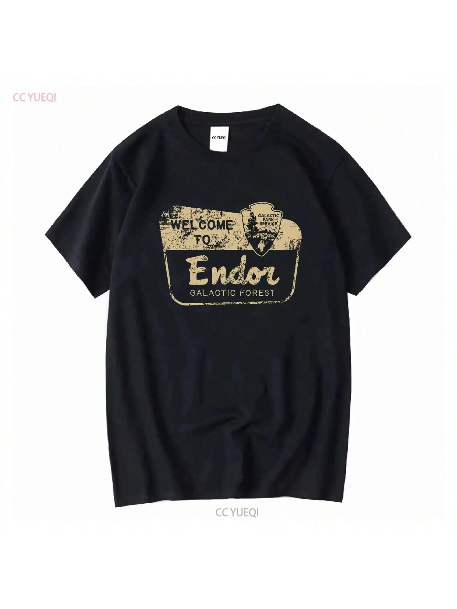 Welcome To Endor Galactic Forest Funny T Shirt S 5X Vintage Washed Slightly Top For Everyday Wear Streetwear Comfortable S разноцветный