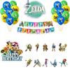 Legend Of Zelda Game Theme Balloon Banner Cake Toppers Set Party Decorations