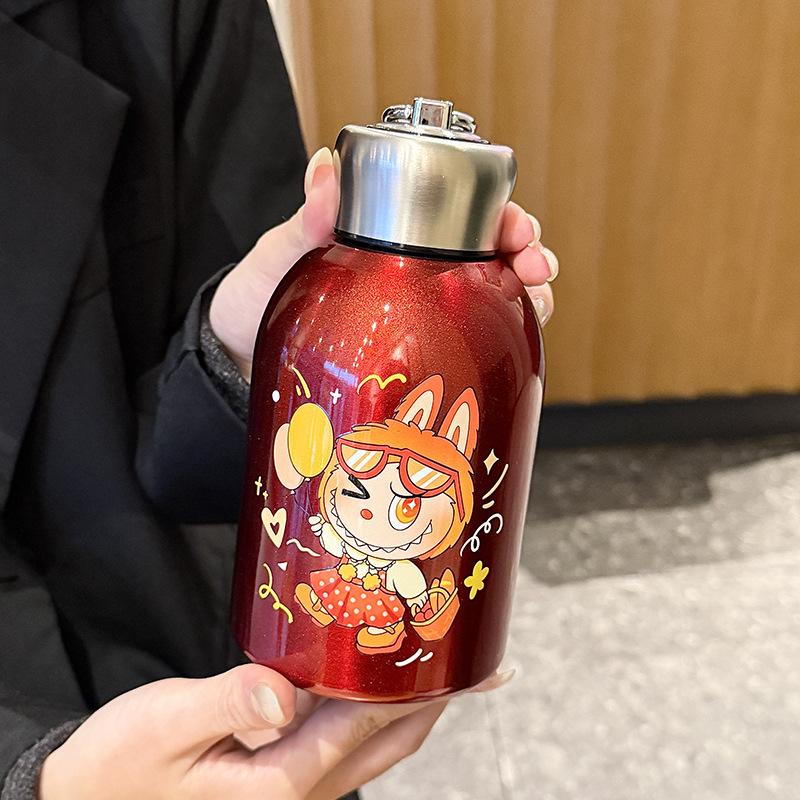 Little Fatty Ding Thermos Cup Cartoon Portable Big Belly Cup Outdoor Portable Accompanying Direct Drinking Cup