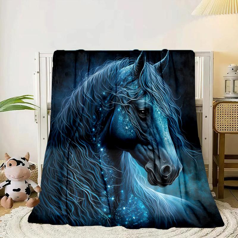 Blue Horse Dreams Blanket Flannel Blanket Throw Blanket Sofa Cover Blanket Soft Premium Blanket Picnic Blanket Tv Blanket Gifts