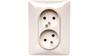 Valena Life Double Socket 2P+Z With Shutters Cream 753286