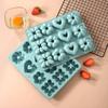 Heart & Flower Silicone 12-Cavity Cookie Mold for Baking