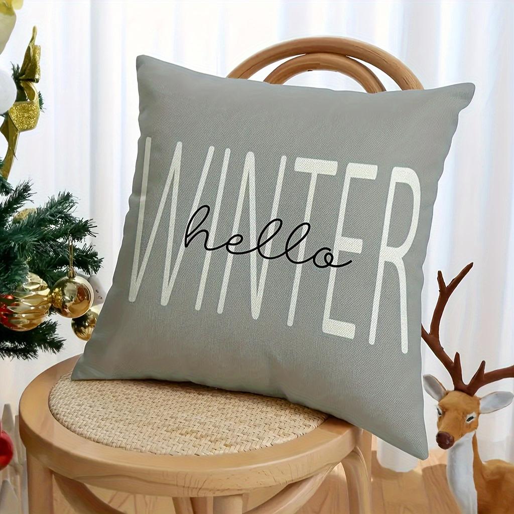 Festive Christmas and Winter-Themed Pillowcases: Gnomes, Trees, and Cozy Text Designs! New Year Home Decoration