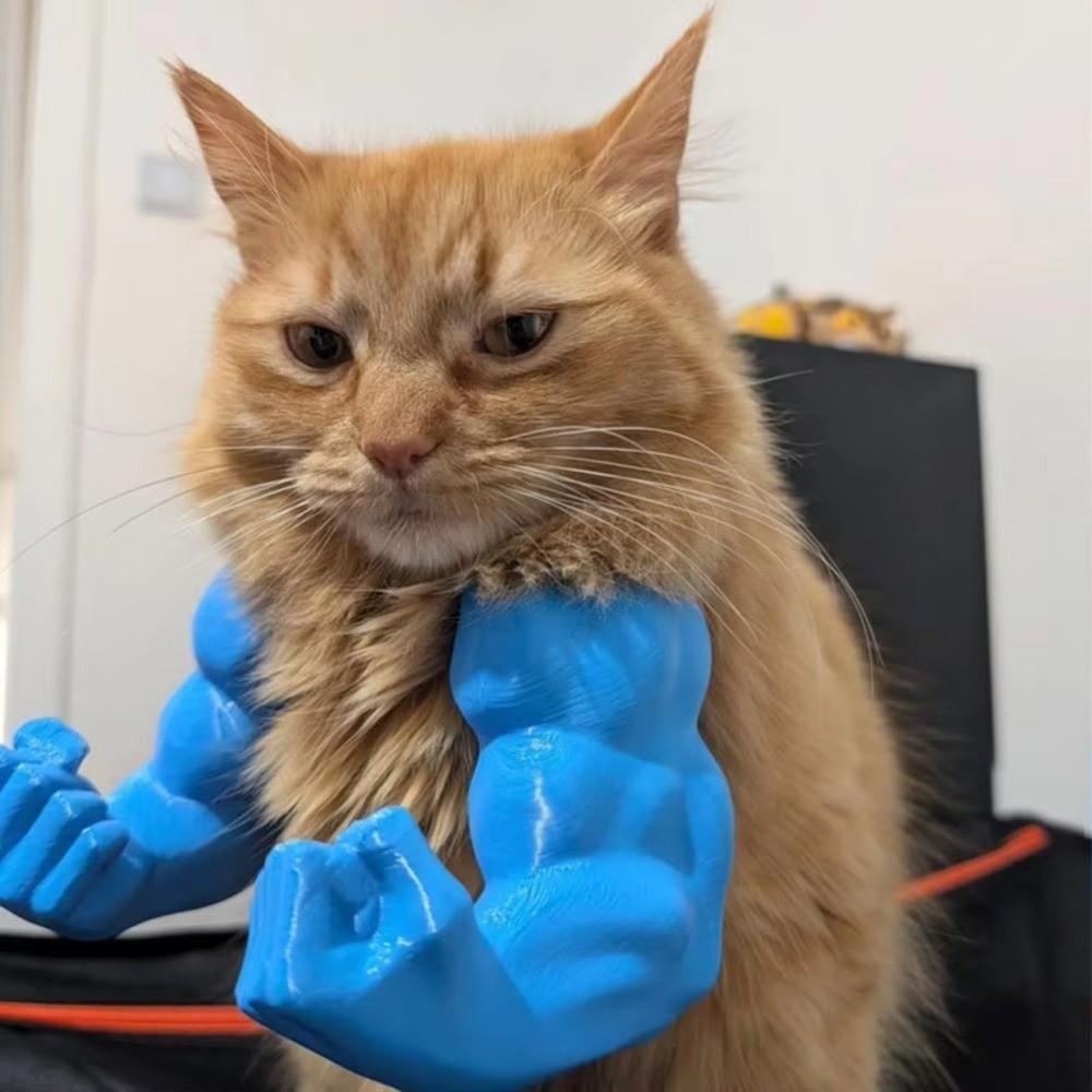 Závěsné na krk Kočka Svalnatý krk Ruka Vtipný Cosplay kostým pro mazlíčky Zelená obří ruka pro kočky psy