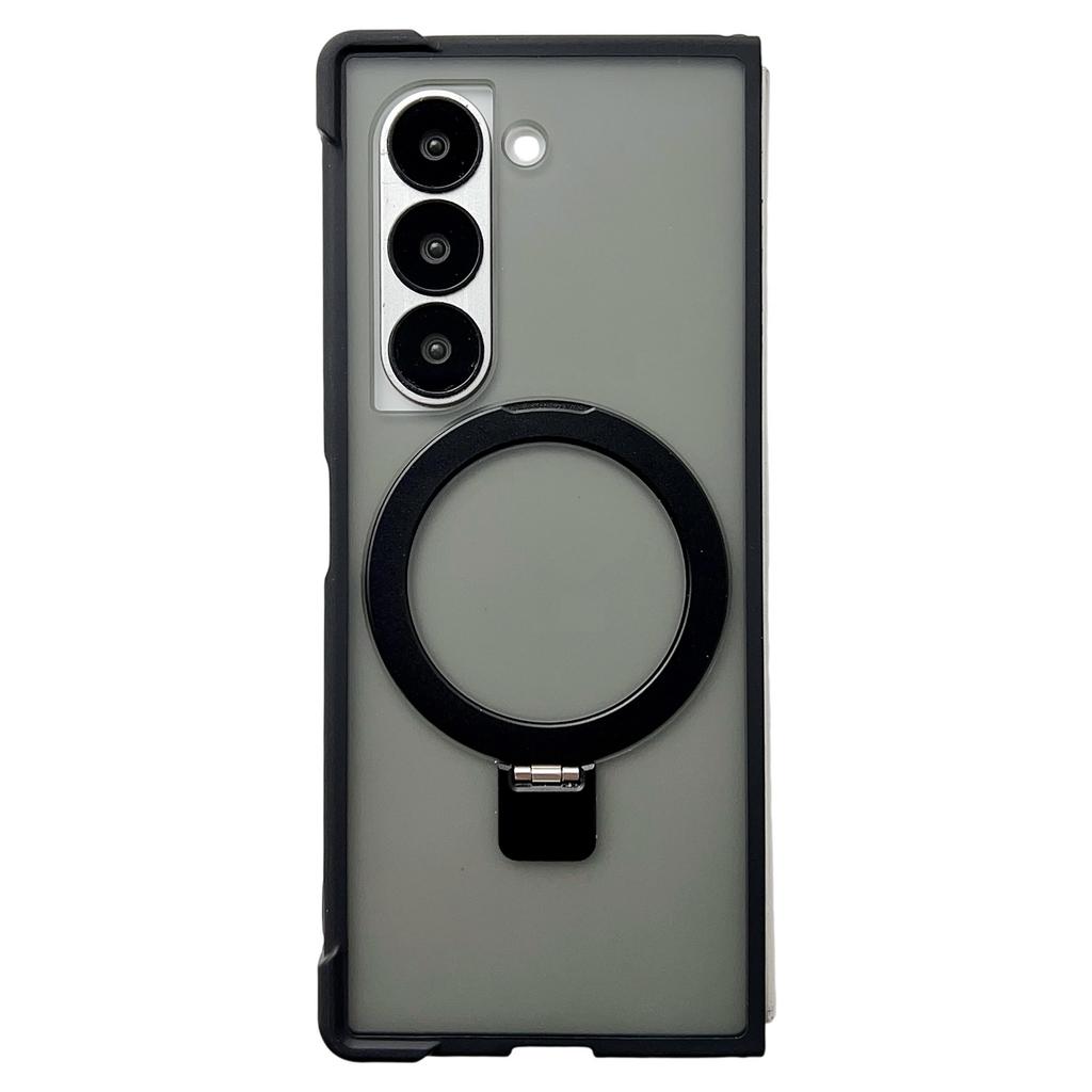 For Samsung Galaxy Z Fold6 5G Magnetic Case Kickstand Shockproof Matte PC+TPU Phone Cover