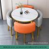 Modern Reception & Meeting Table Set: Office & Leisure Round or Square Dining Table with Chairs.