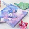 Double Sides Paper-cut Starry Pattern Sakura Origami Paper Craft Paper Art Material Folding Paper