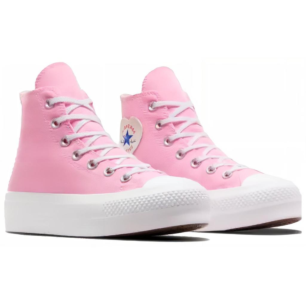 Converse Chuck Taylor All Star Lift Platform Classic Versatile High-Top Canvas Shoes Unisex sneaker Pink A10084C
