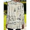 Women'S Elegant Letter Print Loose Top with Pockets, Comfortable All-Match Autumn Long Sleeve T-Shirt