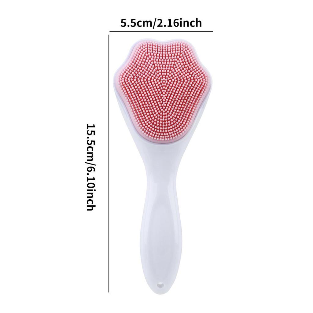 Silicone Cat Claw Facial Cleansing Brush with Long Handle for Makeup Removal