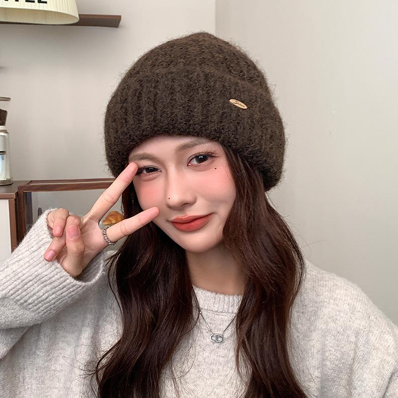 Thickened Warm Ear Protecting Woolen Cap  Children's Outdoor Cold Proof Headband Cold Cap Versatile Large Head Knitted Cap