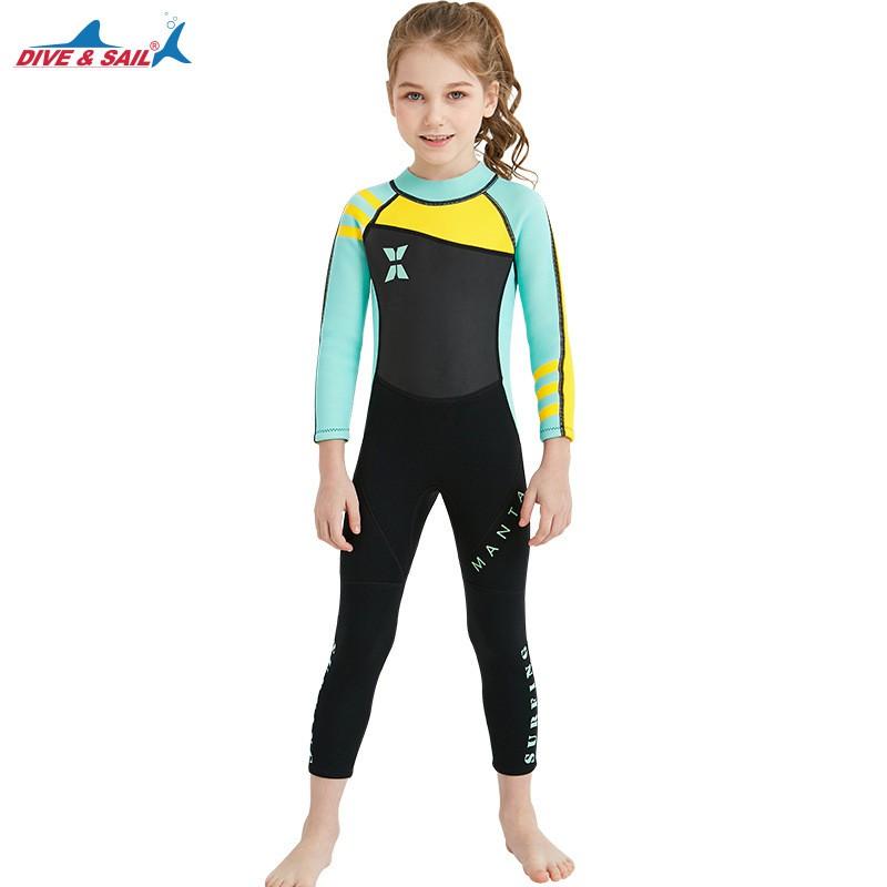 Children s Diving Suit 2.5MM One-piece Women s Warm Snorkeling Surfing Jellyfish Swimsuit L