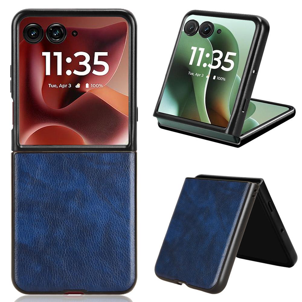 For Motorola Razr 60 Ultra 5G Case Litchi Texture PU Leather + PC Phone Cover