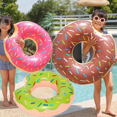 Summer Inflatable Toys Simulation Donuts Shape Swimming Ring PVC Pool Beach Party Water Toys Float Ring Toys for Kids Adults