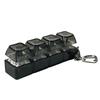 Light Up Keyboard Keychain Stress Relief Clickable LED Button Toy for People with Anxiety Office Desk Accessory