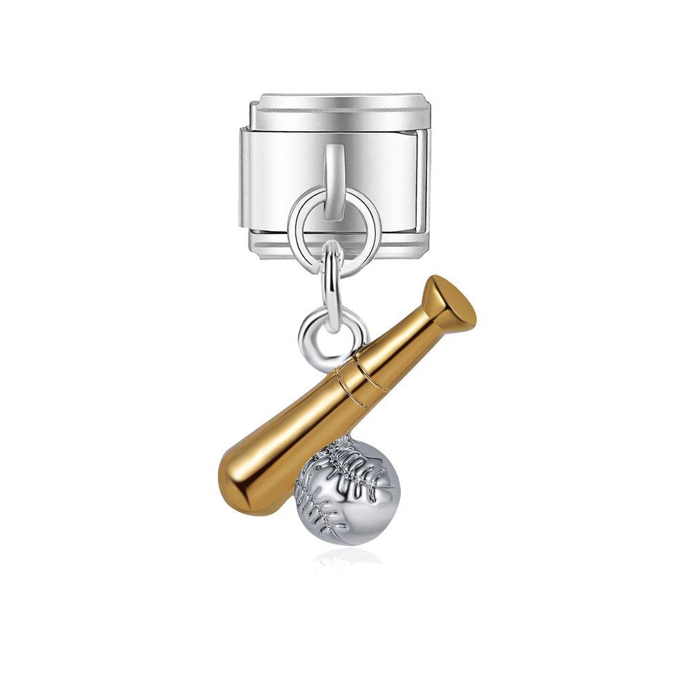 Браслет-бенгл в итальянском стиле DIY с подвеской и модульными соединительными аксессуарами