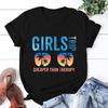 Girls Trip Cheaper Than Therapy T-shirts for Women Summer Casual Round Neck Short Sleeve Tee Female Fashion Vacation T Shirt Top