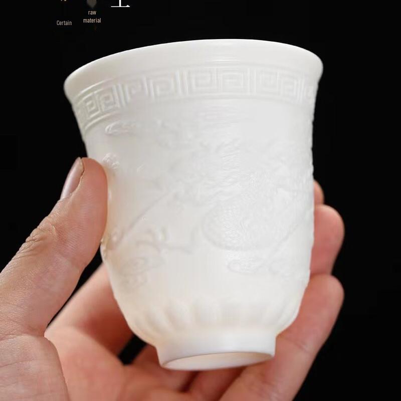 Shangqi Dragon Phoenix Ceramic Tea Cup Set