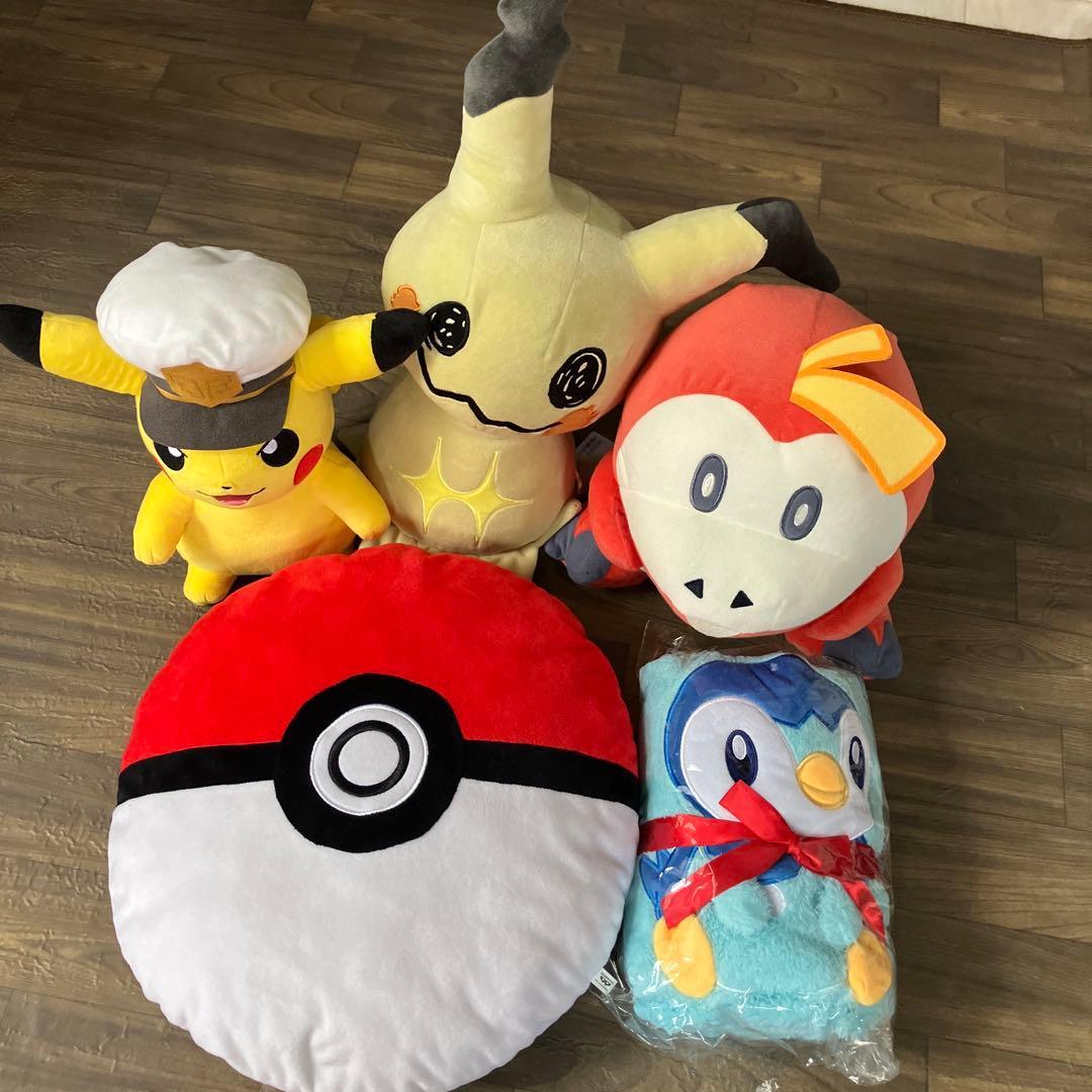 Pokemon Pocket Monster stuffed toy 5 pieces sold in bulk Pikachu Hogeta
