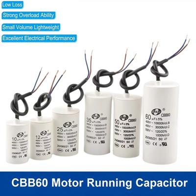 4UF-100UF Motor Run Capacitor 450V Water Pump Capacitor Reliable Washer Capacitor