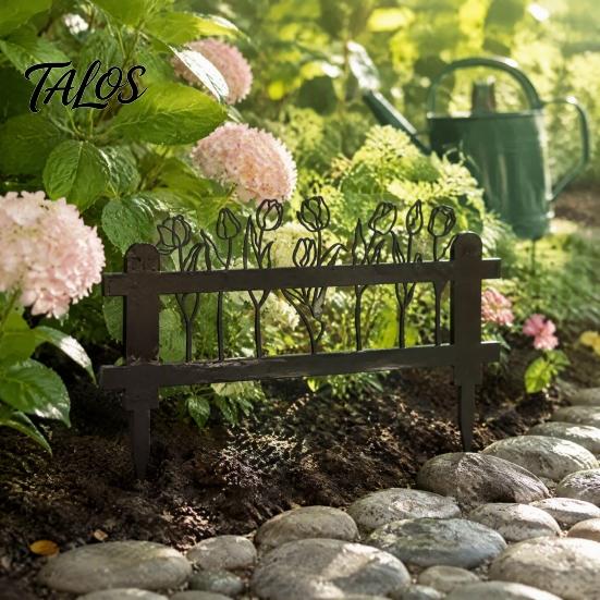 Modern Yard Art Welcome Decorative Sign, Wildflowers/Vegetables Silhouette Black Garden Stake, Outdoor Soil Insert Acrylic Rustic Lawn Sign for Front