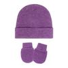4 Set Baby Bonnet Cap Feature Foldable Edge with Mittens Cotton Fabric Gentle On Sensitive Skin Multiple Color Available