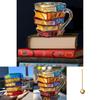 Painted Book Mug Hand Painted Resin Coffee Cup Artistic Decorative Mug For Home Office