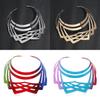 Geometric Metal Collar Necklace With Multilayer Chain For Trendy Women