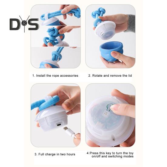 Interactive Dog Ball Toy Touch Activated Rolling Squeaky Ball Automatic Moving Wicked Ball Dog Toy for Small Medium Large Dogs