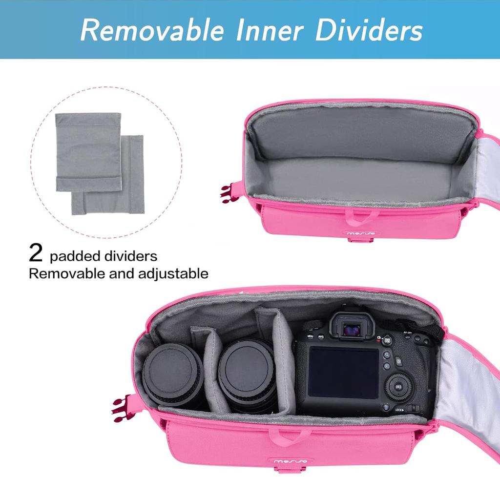 MOSISO Camera Bag for Cameras Compatible with Protective Messenger Bag Compact Crossbody Padded Shoulder Bag with Rain Cover DSLR/SLR/Mirrorless