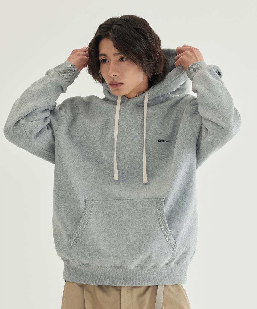 Small Logo Fleece-Lined Hoodie Melange Gray