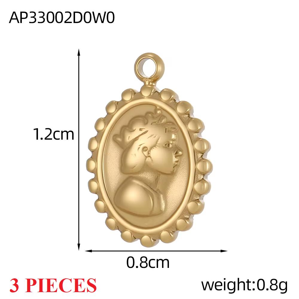 3PCS/LOT CARLIDANA Gold Plated Stainless Steel Charms Bow Knot Star Cross Butterfly Rose Heart Pendants DIY Jewelry