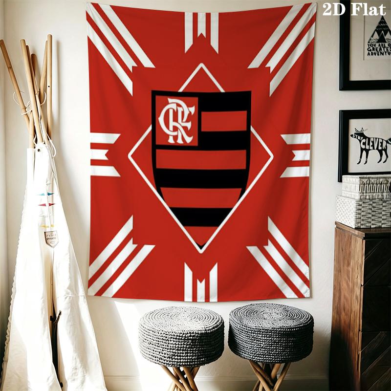 CR Flamengo Wall Tapestry Aesthetic Wall Hanging Printed Fabric Blanket Decorative Tapestries for Bedroom Living Room Home Decor