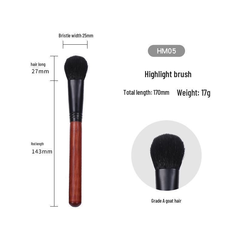 26-teiliges professionelles Make-up-Pinselset - Tierhaarpinsel für Lidschatten, Highlighter, Foundation und Rouge