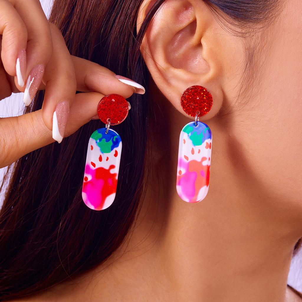Multicolor Imitation Fruit Drop Earrings for Women Girls Acrylic Strawberry Pineapple Lemon Pendientes Earring Party Jewelry
