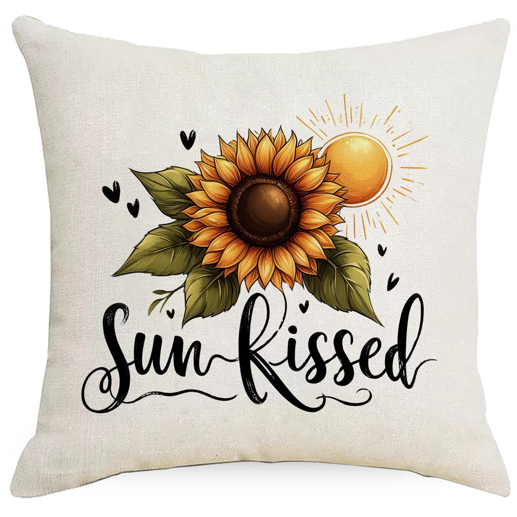 Sunflower Pillow Case European and American Style Home Sofa Pillow Combination Color Sofa Pillow
