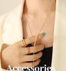 18K Gold Plated Geometric 'Y' Clavicle Chain Necklace, European & American Punk Style, Stainless Steel