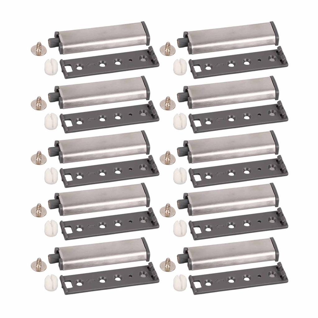 10Pcs Cabinet Door Push Latch Magnetic Stainless Steel Cupboard Rebounder Touch Latches Kitchen