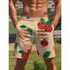 Pantaloncini larghi casual da uomo per l'estate, con stampa digitale su tutto il corpo, per le vacanze estive