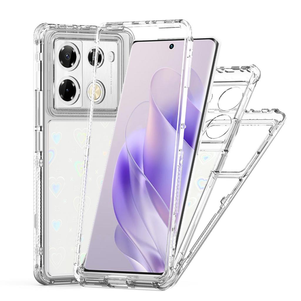 Clear Phone Case for Infinix Note 40 Pro 4G/5G/Note 40 Pro+ Precise Cutouts Acrylic TPU Cover with Laser-printed Film