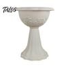 Plastic Flower Urn Planter, Goblet-Shaped Plant Pot, Lightweight Flowerpot with Drainage Holes for Indoor Outdoor Garden Patio Porch Decor