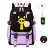 Personality Trend Cartoon Printing Double Shoulder College Style Student Leisure Schoolbag Multi-function Large Capacity