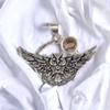 Natural Gemstone 925 Solid Silver Designer Jewelry Pendant 1.48" Christmas Gift CP-17