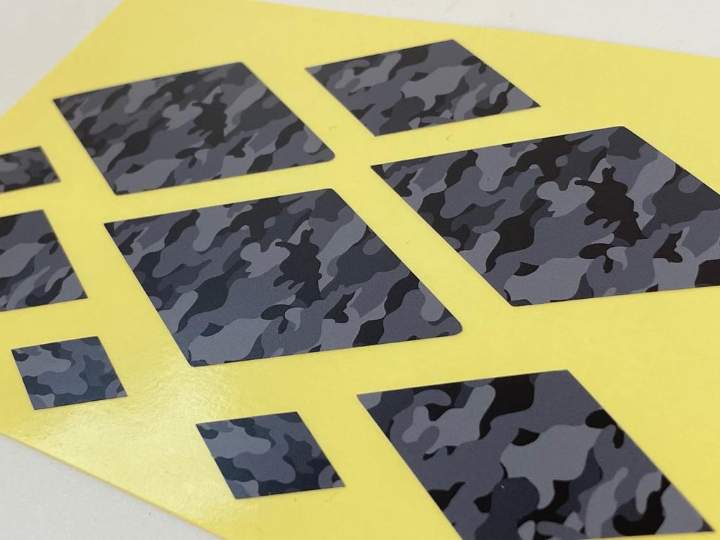 Delica D: 5 MC After Three Diamond Emblem Sticker Camouflage Gray