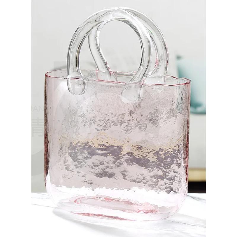 

Скандинавский домашний декор Скандинавский стиль Ins Оригинальная сумка Стеклянная ваза Дизайнерская сумочка Гидропонная цветочная корзина Рыбоводство